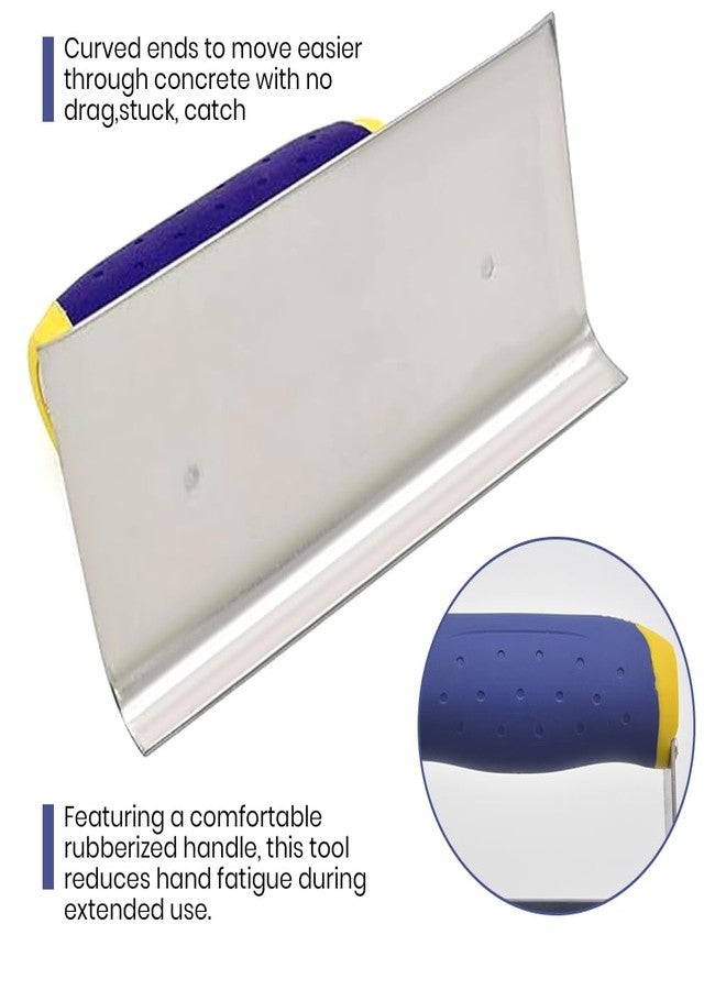 Serplex أداة تشكيل زوايا الخرسانة من الفولاذ المقاوم للصدأ من سيربلكس®، ذات حافة منحنية ومقبض مانع للانزلاق، أداة تشكيل زوايا الجدران الجافة، أداة تنعيم الأسطح على الألواح والأرصفة وممرات السيارات والخرسانة المزخرفة - Image 3